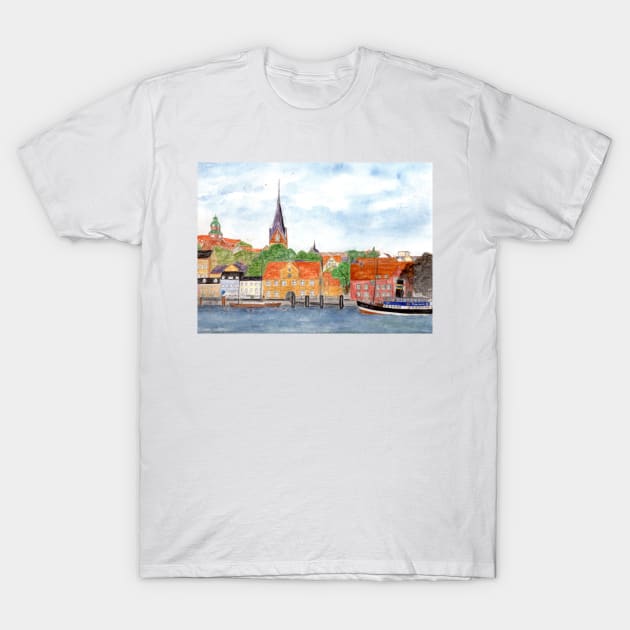 Flensburg harbor T-Shirt by Kunst und Kreatives